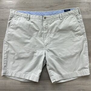 Polo Ralph Lauren 46B Stretch Classic Fit Chino Shorts Beige Flat Front